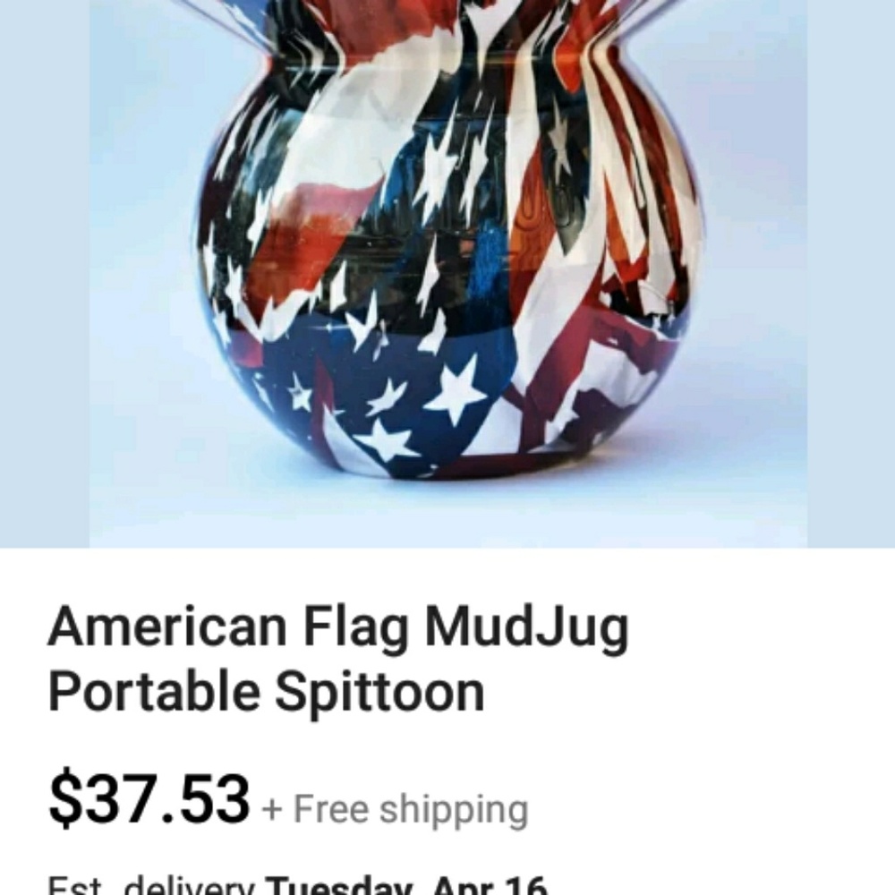 American Flag mud jug